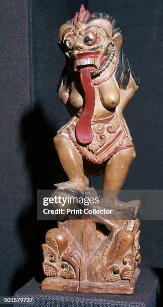 Wooden statuette of the Witch Queen Rangda, who is impersonated in the 'Barong Dance'. From the British Museum's collection.