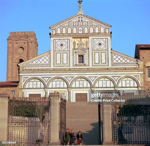 The west facade of San Miniato al Monte in Florence, 12th century.