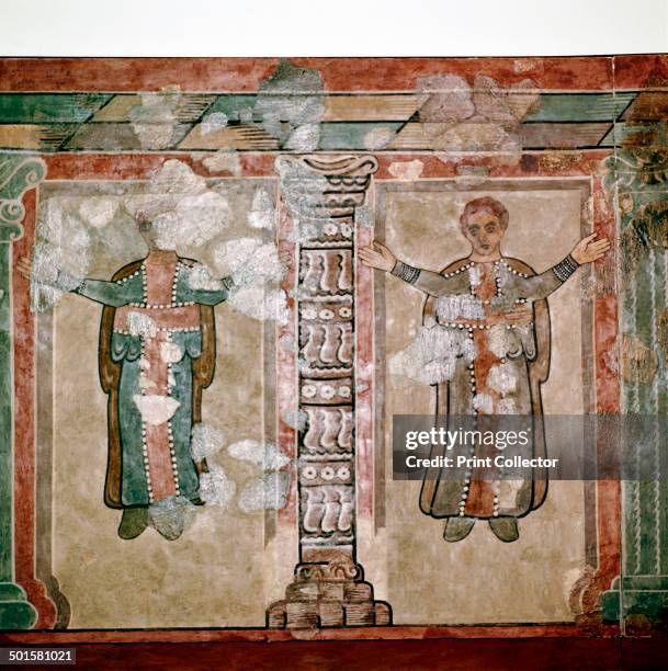 Christian wallpainting, Lullingstone Roman Villa, Kent, c350.
