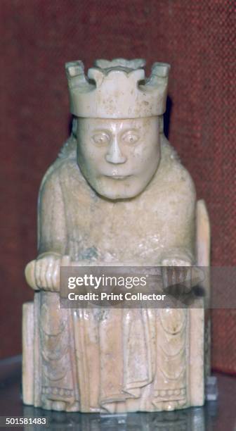 The Lewis Chessmen, , c1150-c1200. A piece from a collection of ninety-three found at Uig on the Isle of Lewis, Outer Hebrides, Scotland. Taking the...