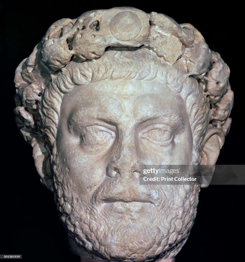 Stone head of Diocletian, 3rd century.