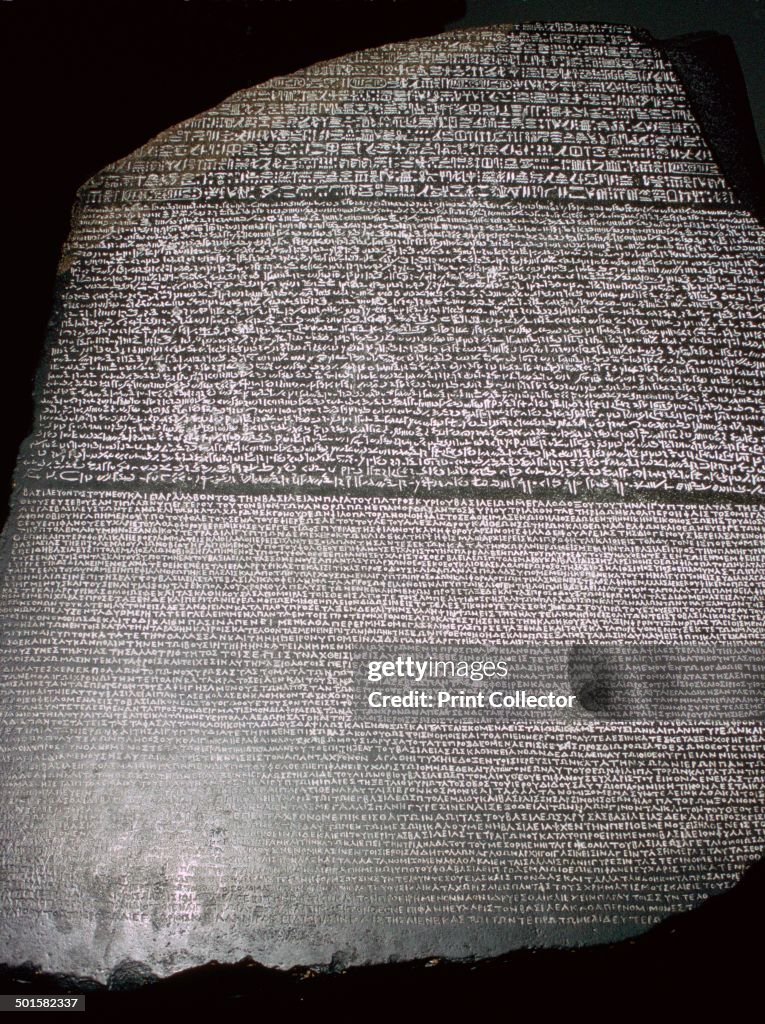 The Rosetta Stone, Egyptian, Ptolemaic Period, 196 BC.