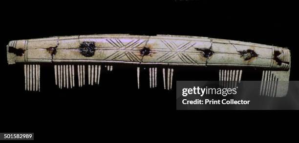 Neolithic bone comb from Skara Brae. From the Tankernges House Museum's collection, Orkney.