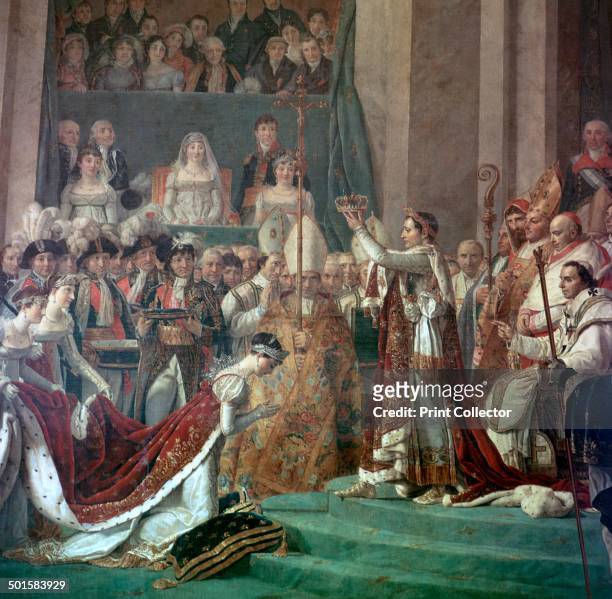 Painting of Napoleon Buonaparte crowning Josephine empress, 18th century.