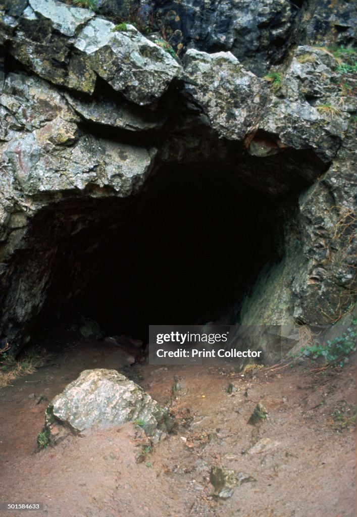 Aveline's hole, a paleolithic cave dwelling, 12000 BC.