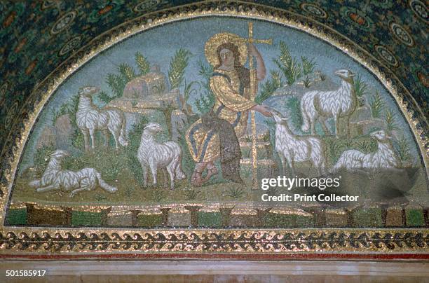 Mosaic of Christ the Good Shepherd, from the Mauseoleum of Galla Placidia, 5th century BC.