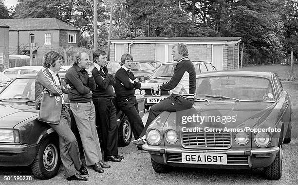 Wolverhampton Wanderers manager John Barnwell, sitting on his car holds an impromptu press conference in the car park at Wolves training ground 8th...