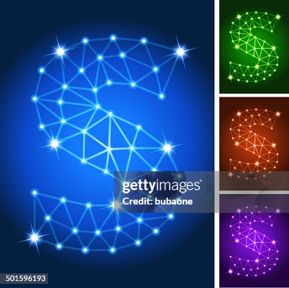 S on triangular nodes connection structure vector art S on triangular nodes connection structure vector art