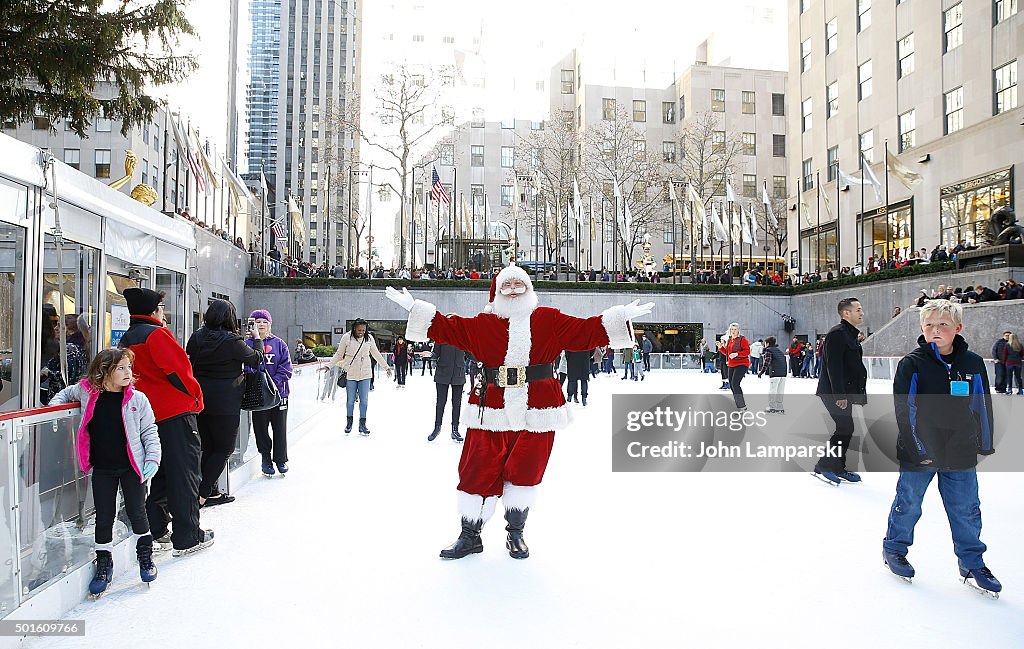 "Elf The Musical" Cast Opens The VIP Igloo At The Rink At Rockefeller Center