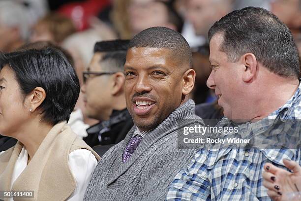 Sacramento mayor Kevin Johnson attends the game between the New York Knicks and Sacramento Kings on December 10, 2015 at Sleep Train Arena in...