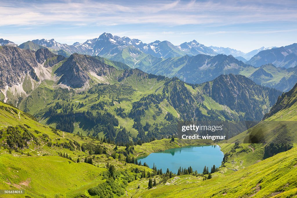 Die alpinen See seealpsee nahe oberstdorf, Bayern, Deutschland