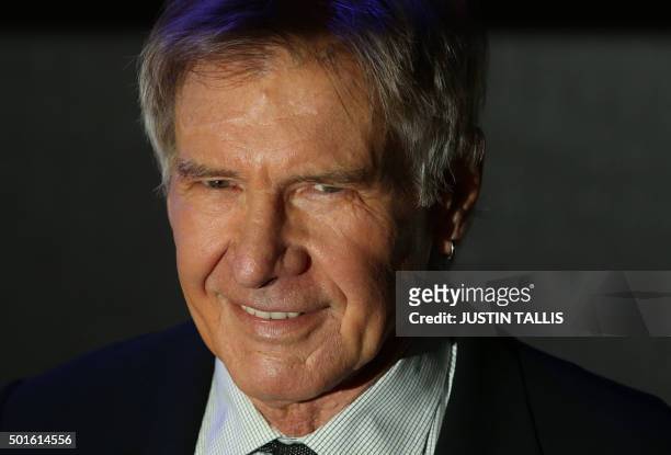 Actor Harrison Ford attends the opening of the European Premiere of "Star Wars: The Force Awakens" in central London on December 16, 2015. Ever since...