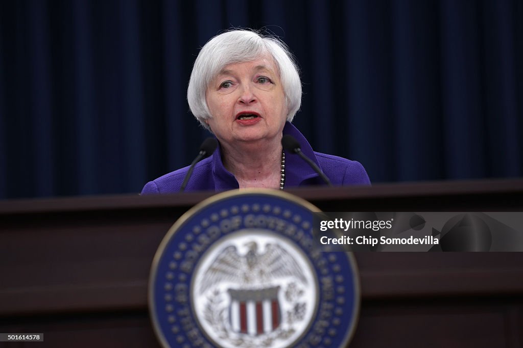 Janet Yellen Holds Press Conf. After Federal Reserve Meeting On Interest Rates