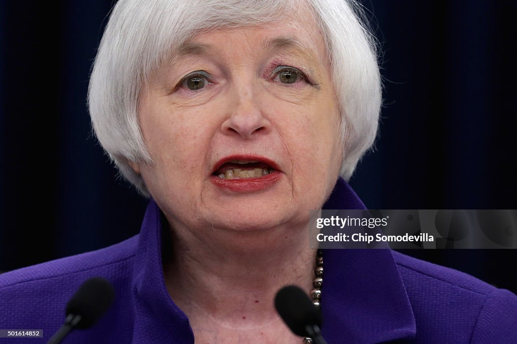 Janet Yellen Holds Press Conf. After Federal Reserve Meeting On Interest Rates