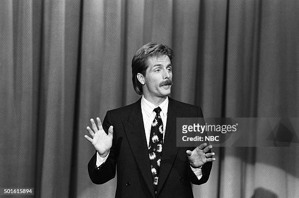 Pictured: Comedian Jeff Foxworthy performs on April 16, 1991 --