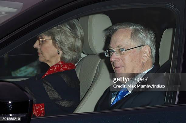 Prince Richard, Duke of Gloucester and Birgitte, Duchess of Gloucester attend a Christmas lunch for members of the Royal Family hosted by Queen...