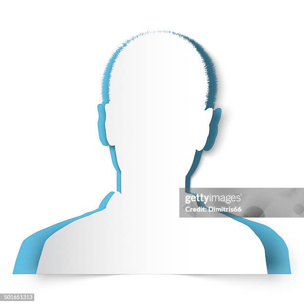 paper man's silhouette avatar - unrecognizable person photos stock illustrations