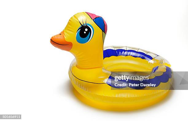 duck rubber ring - inflatable ring stock-fotos und bilder