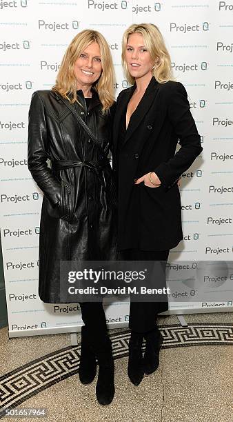 Patti Hansen and Alexandra Richards attend the Project-0 Wave Makers charity concert at Scala on December 16, 2015 in London, England.