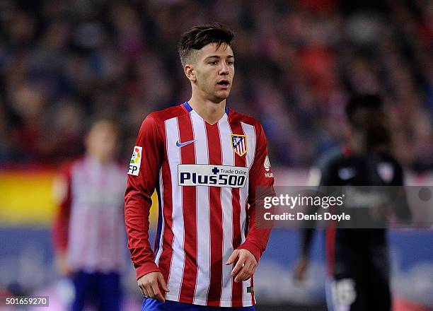 Luciano Vietto of Club Atletico de Madrid looks on during the La Liga match between Club Atletico de Madrid and Athletic Club at Vicente Calderon...
