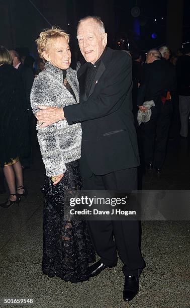 Max von Sydow and Catherine Brelet attend the European Premiere of "Star Wars: The Force Awakens" After Party at Tate Britain on December 16, 2015 in...