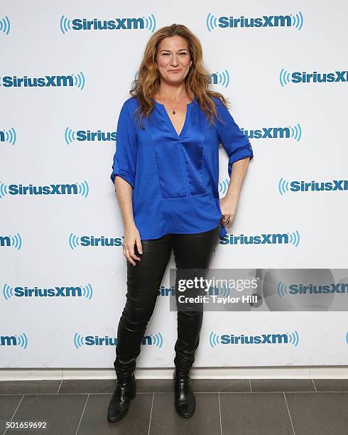 Actress Ana Gasteyer visits the SiriusXM Studios on December 16, 2015 in New York City.