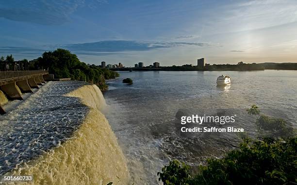rideau falls skyline - ottawa skyline stock pictures, royalty-free photos & images