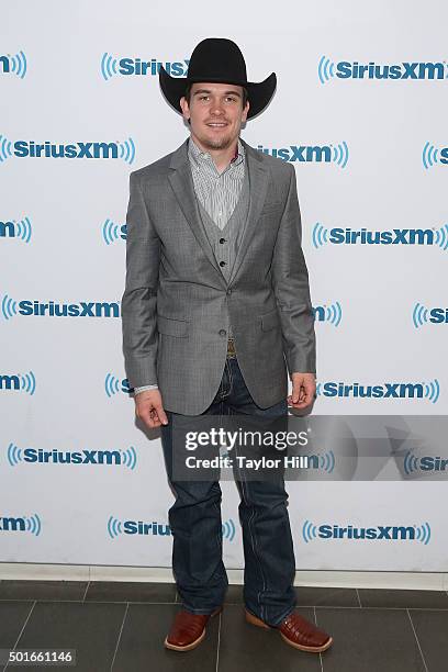 Bull Rider Matt Triplett visits the SiriusXM Studios on December 16, 2015 in New York City.