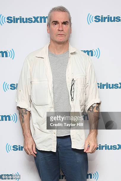 Henry Rollins visits the SiriusXM Studios on December 16, 2015 in New York City.