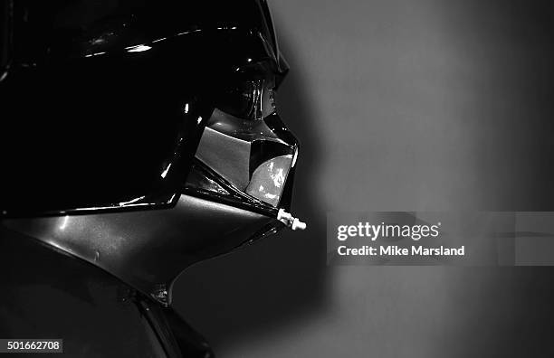 Darth Vader attends the European Premiere of "Star Wars: The Force Awakens" at Leicester Square on December 16, 2015 in London, England.