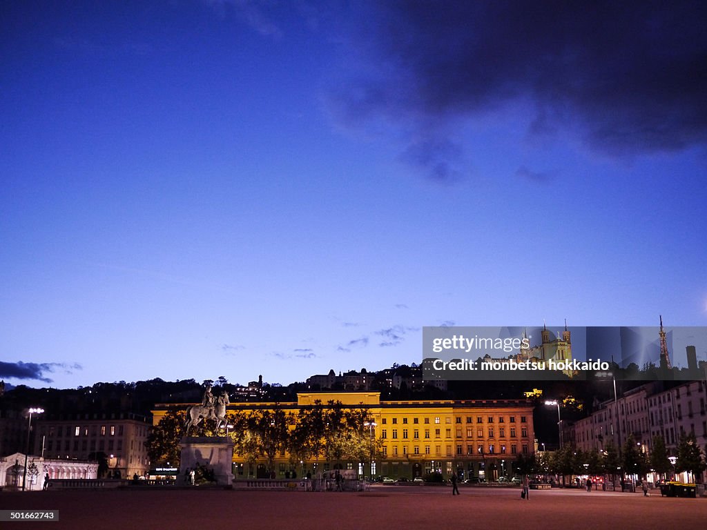 Lyon at night