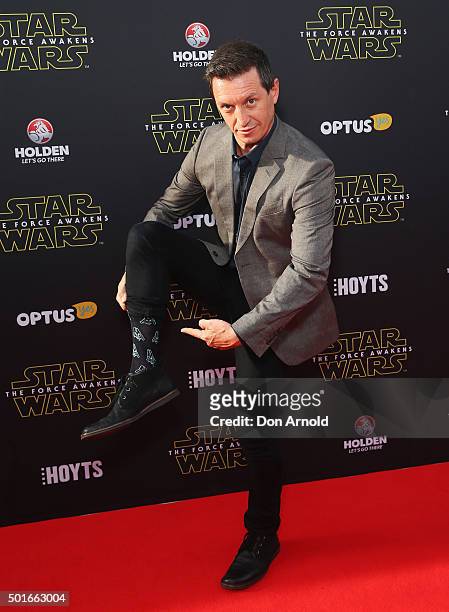 Rove McManus arrives ahead of the 'Star Wars: The Force Awakens' Australian premiere on December 16, 2015 in Sydney, Australia.