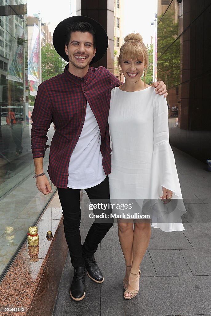 X Factor Finalists Jess & Matt Greet Fans At Martin Place