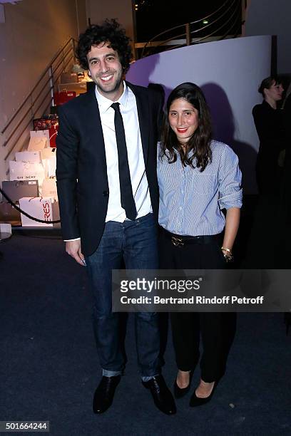 Max Boublil and Virgine Benaroche attend the Annual Charity Dinner hosted by the AEM Association Children of the World for Rwanda. Held at Espace...