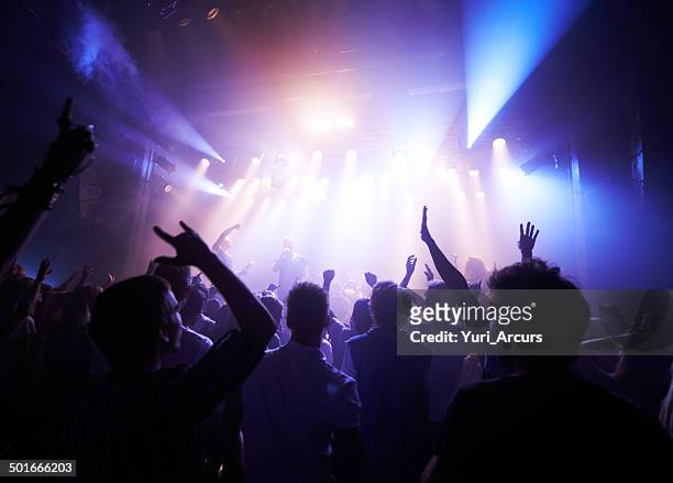 rock fans unite! - dj party stock pictures, royalty-free photos & images