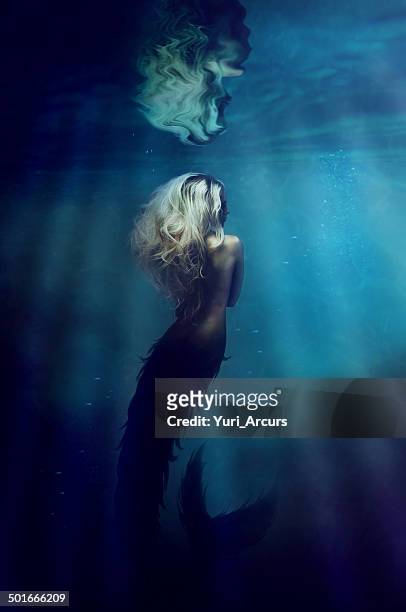 underwater goddess - mysterious blond woman stock pictures, royalty-free photos & images