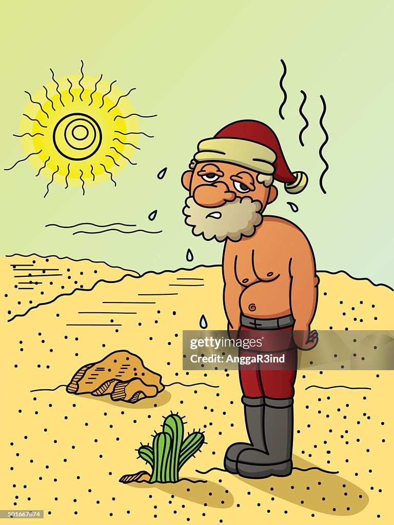 Poor Santa Santa Claus Is Thristy High-Res Vector Graphic - Getty Images