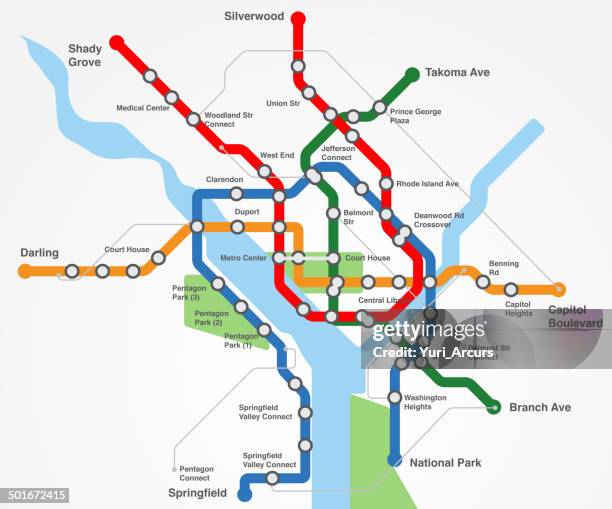 bildbanksillustrationer, clip art samt tecknat material och ikoner med modern urban transport - looking at subway map