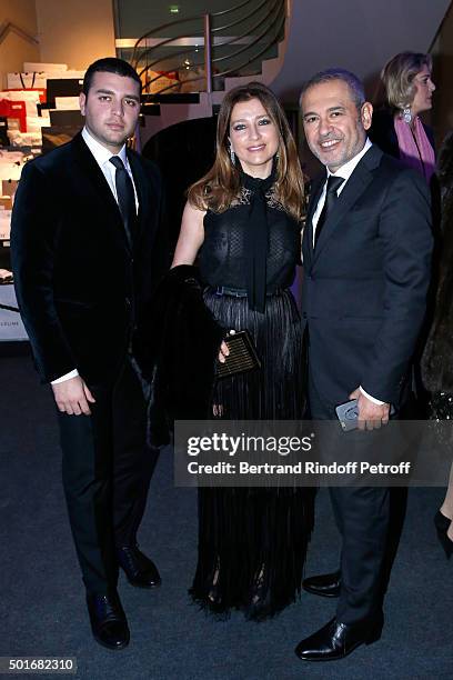 Fashion Designer Elie Saab with his wife and his son Elie Saab attend the Annual Charity Dinner hosted by the AEM Association Children of the World...