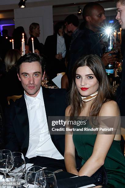 Nina Ricci Stylist Guillaume Henry and Actress Alma Jodorowsky, dressed in Nina Ricci, attend the Annual Charity Dinner hosted by the AEM Association...