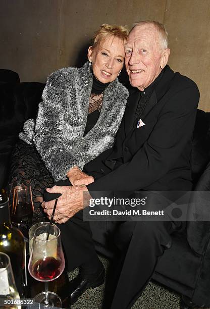 Max von Sydow and Catherine Brelet attend the after party following the European Premiere of "Star Wars: The Force Awakens" at the Tate Britain on...