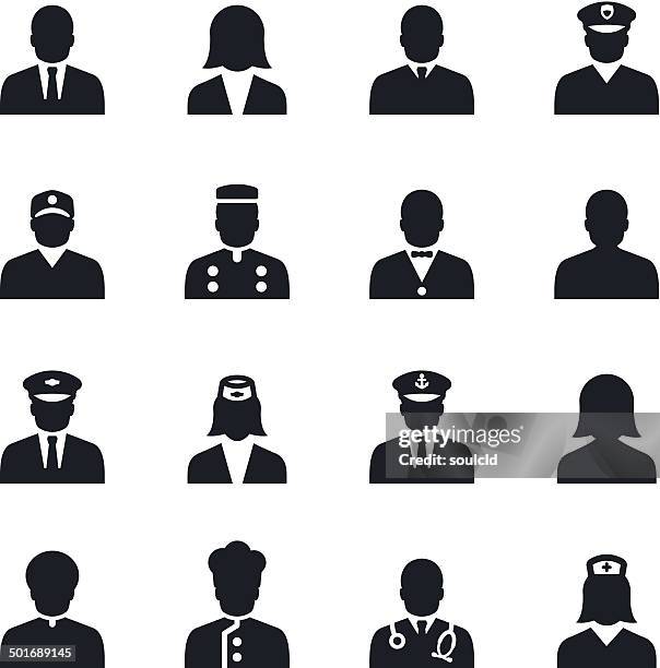 people icons - police force stock illustrations