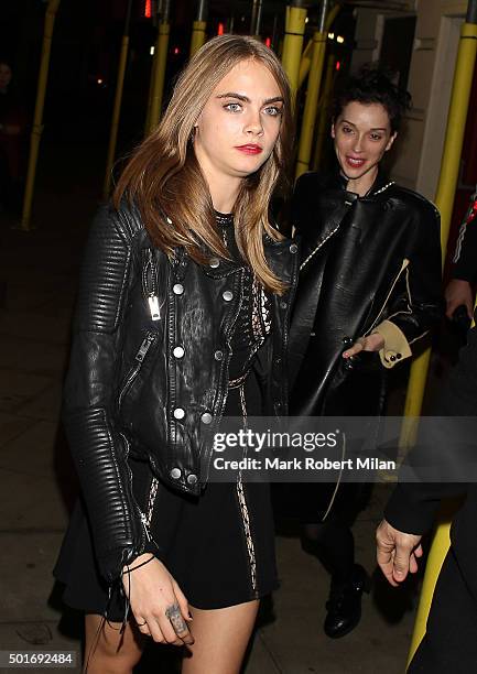 Cara Delevingne and St Vincent at the Scala in Kings Cross on December 16, 2015 in London, England.