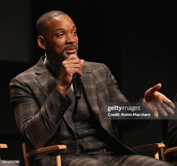 Will Smith attends The Academy Of Motion Picture Arts And Sciences Hosts An Official Academy Screening Of CONCUSSION on December 16, 2015 in New York...