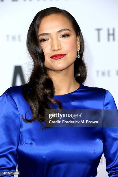 Actress Grace Dove attends the premiere of 20th Century Fox and Regency Enterprises' "The Revenant" at the TCL Chinese Theatre on December 16, 2015...