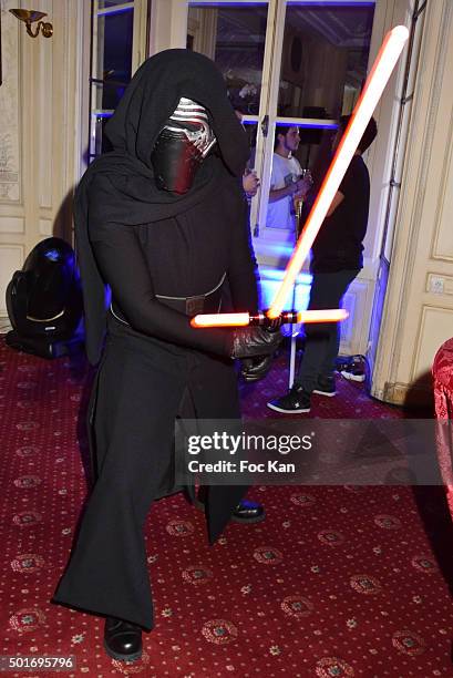 Dark Vador' performs during the 'Star Wars: Episode VII - The Force Awakens' Screening Party Hosted by S.T. Dupont at the Automobile Club France on...