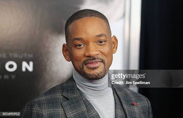 Actor/rapper Will Smith attends the "Concussion" New York premiere at AMC Loews Lincoln Square on December 16, 2015 in New York City.