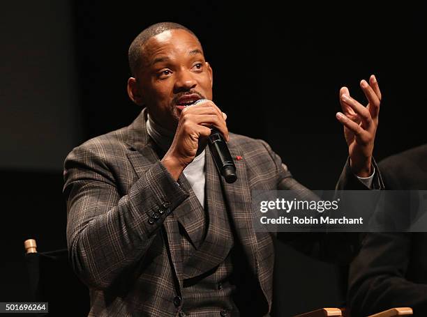 Will Smith attends The Academy Of Motion Picture Arts And Sciences Hosts An Official Academy Screening Of CONCUSSION on December 16, 2015 in New York...