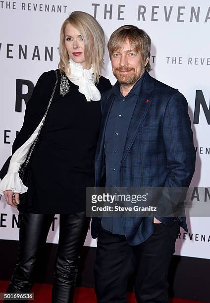 Janne Tyldum and Morten Tyldum attend the premiere of 20th Century Fox and Regency Enterprises' "The Revenant" at the TCL Chinese Theatre on December...
