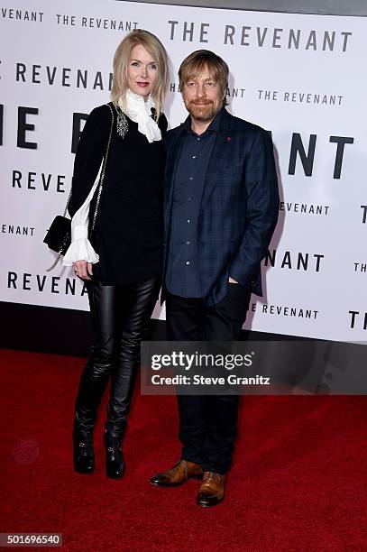 Janne Tyldum and Morten Tyldum attend the premiere of 20th Century Fox and Regency Enterprises' "The Revenant" at the TCL Chinese Theatre on December...